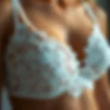 Intricate Lace Details for the Perfect Fit A close-up of exquisite lace detailing on a bridal bra