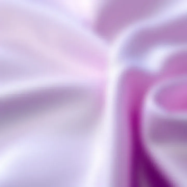 The Softness of Silk: A Closer Look at Light Purple A close-up of the soft texture of light purple silk fabric