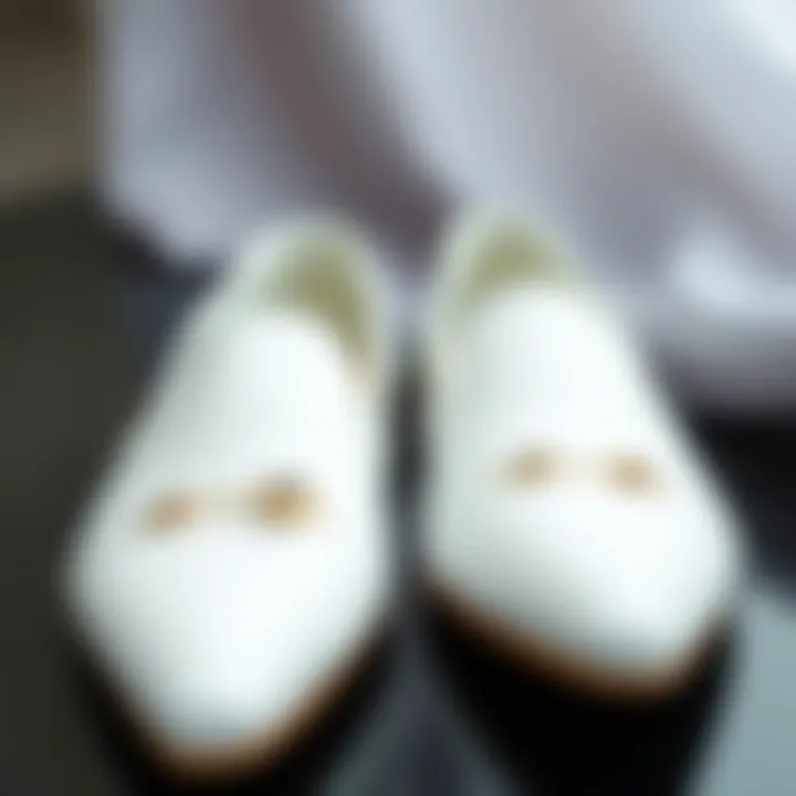 Close-up of luxurious materials used in white flats