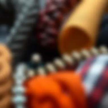 Close-up of diverse hair accessory materials including fabric and metal