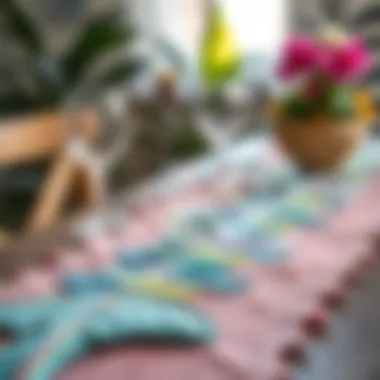 Sustainable Materials in Mermaid Runners Close-up view of sustainable materials used in mermaid table runners