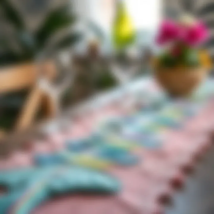 Sustainable Materials in Mermaid Runners Close-up view of sustainable materials used in mermaid table runners