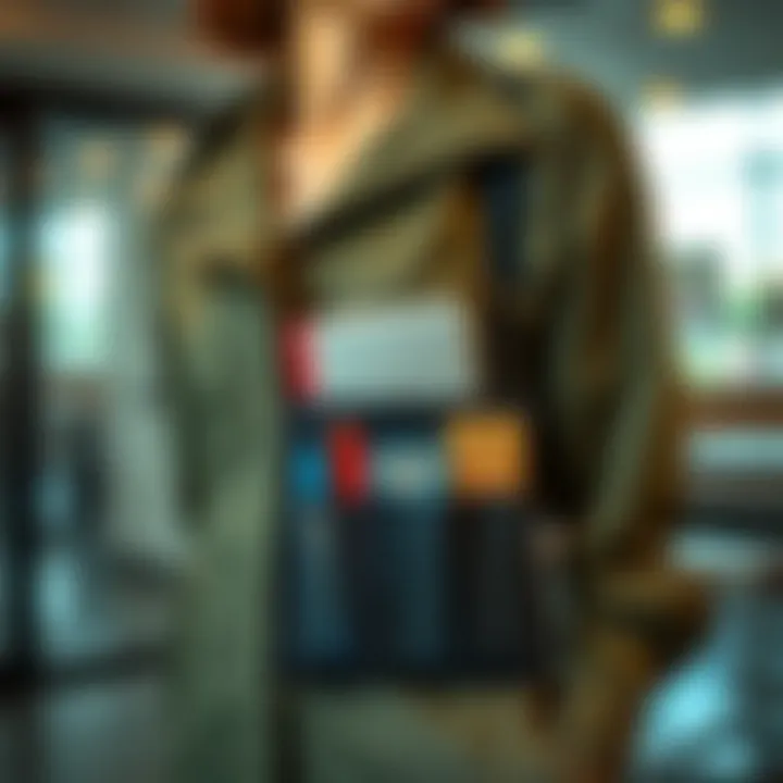 Functional mesh pocket organizer in a modern outfit setting