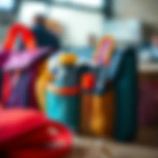 Stylish mesh pocket organizer showcasing vibrant colors and unique designs