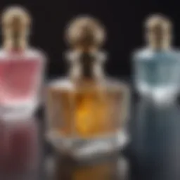 Elegant mini refillable perfume bottle showcasing intricate design.