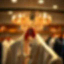 Elegant Mizgi hanger showcasing a designer garment