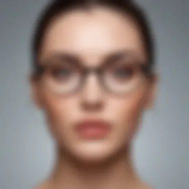 A visual representation of different face shapes pairing with small oval frames