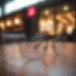 Stylish non-prescription fashion glasses on a wooden table