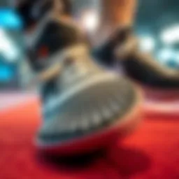 Detailed view of a non-slip shoe insert showcasing its grip texture