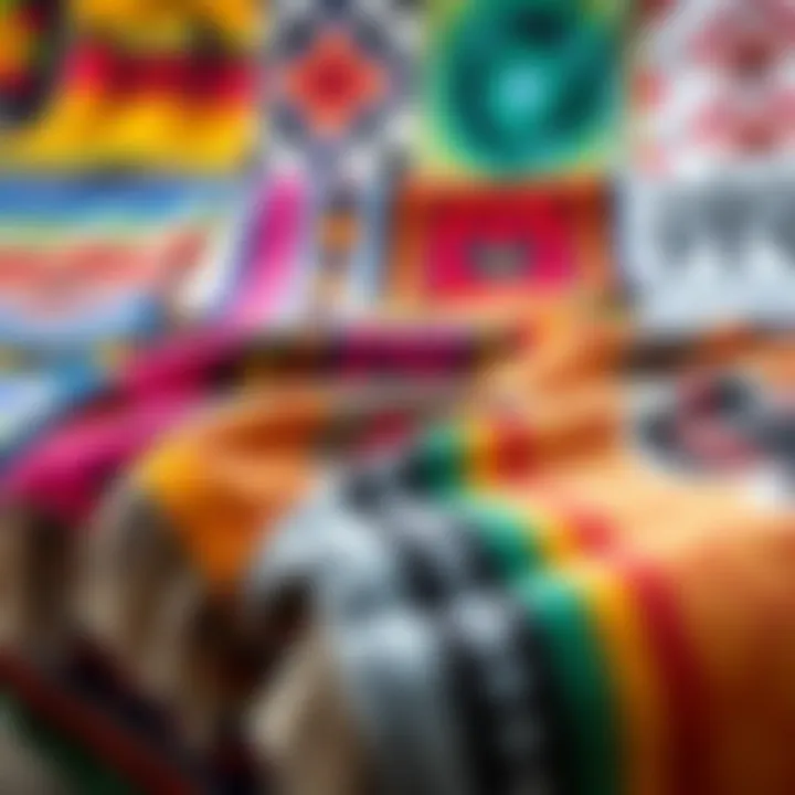 Colorful array of personalized friendship blankets showcasing unique designs