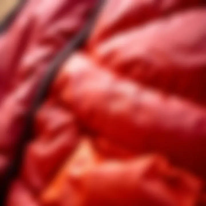 Close-up detail of a plus size winter vest fabric