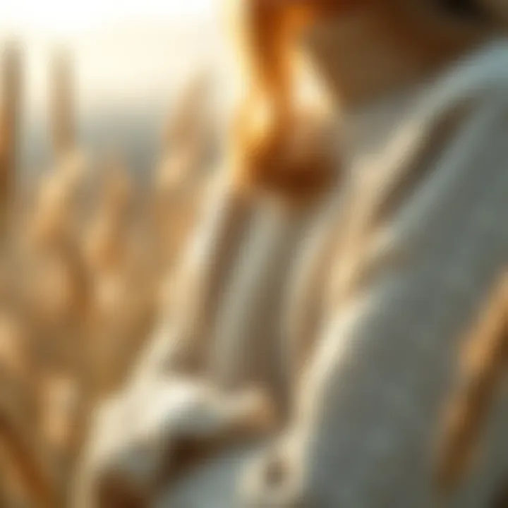 Sustainable Materials in Knitted Sweaters Natural fibers used in the making of knitted sweaters, emphasizing sustainable material choices