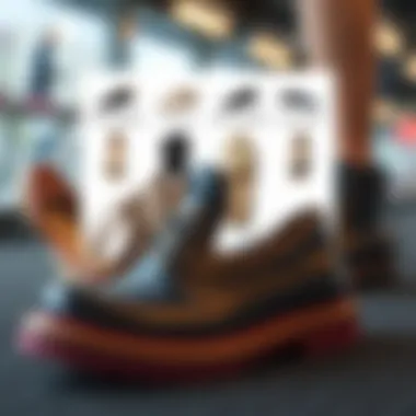 Illustration of various shoe widener types and their applications