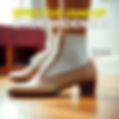 Diagram showing how to properly use a shoe widener