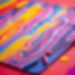 A vibrant silicone hot tool mat showcasing an array of colors and textures.