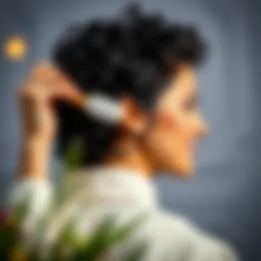 Demonstration of scalp scrubber application