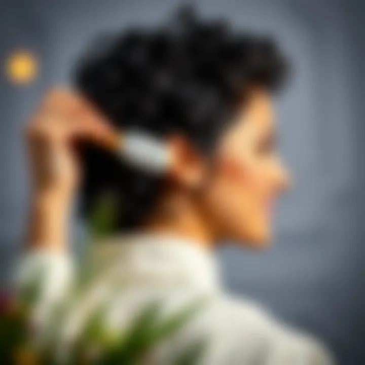 Demonstration of scalp scrubber application