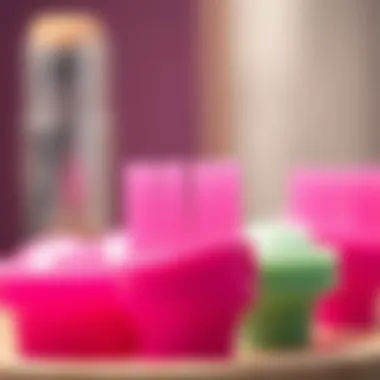 Close-up of silicone bristles for effective cleansing