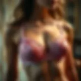 Intricate Design of Silk Bandeau Bra Luxurious silk bandeau bra showcasing intricate design