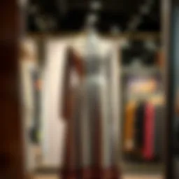Elegant snakeprint maxi dress displayed on a mannequin