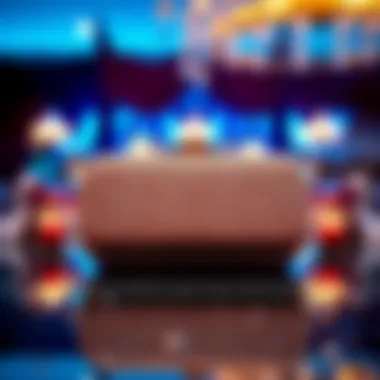 Sparkly Clutch in a Glamorous Evening Setting A sparkly clutch purse placed against a backdrop of a glamorous evening setting