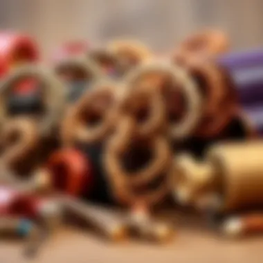 Variety of materials used in spiral curling rods