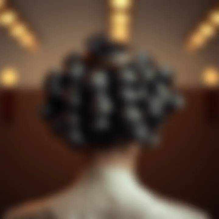 Demonstration of spiral curling rods in a stylish hair arrangement