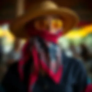 Versatile Styling: Mulberry Silk Meets Vintage Fashion Stylishly tied mulberry silk bandana around a vintage hat