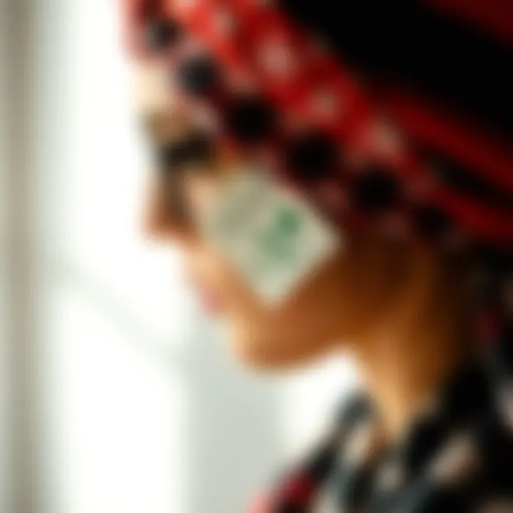 An eco-friendly label indicating sustainable practices in headband production