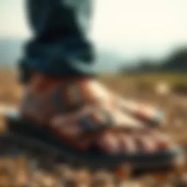 A close-up view of sustainable materials used in crafting sandals
