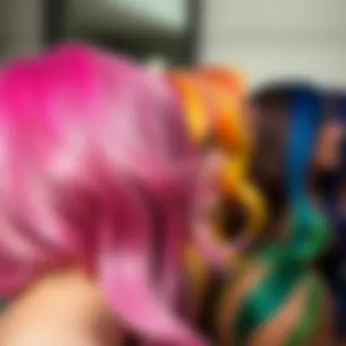 Color Palette Exploration Showcasing the variety of colors available in comb-in hair color