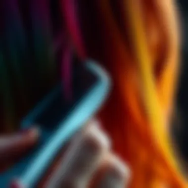 Vibrant Temporary Color Application Vibrant temporary hair color application with comb