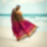 A stunning display of cheetah print sarongs draped elegantly on a beach