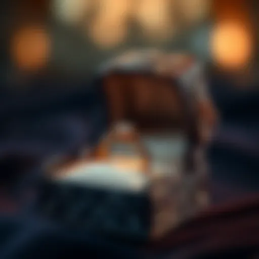 Intricate Design of an Engraved Ring Box Elegant engraved ring box showcasing intricate details