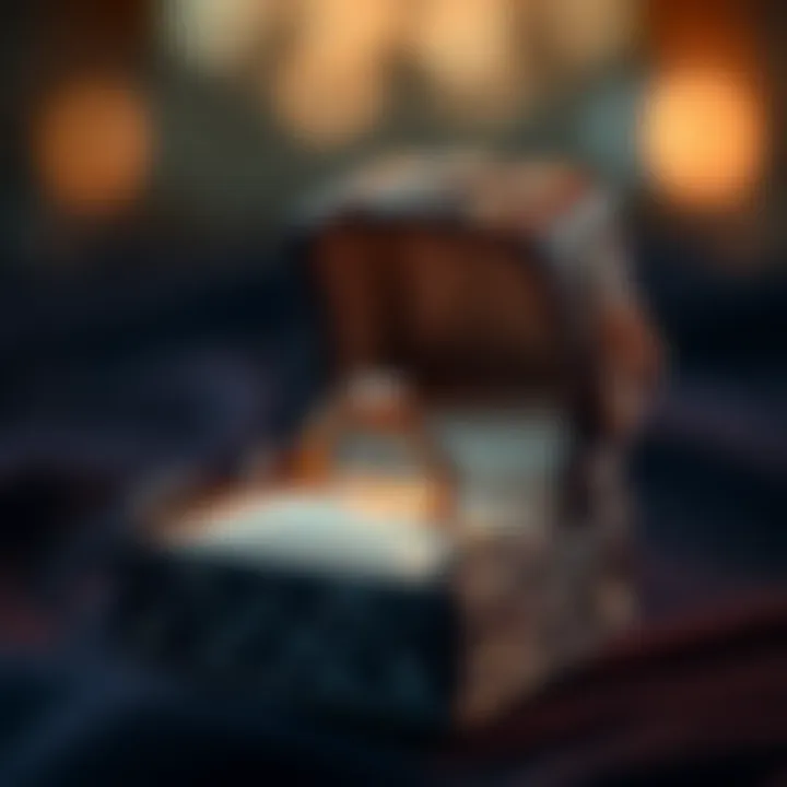 Intricate Design of an Engraved Ring Box Elegant engraved ring box showcasing intricate details