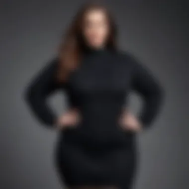 Versatile outfit ideas featuring the plus size black sweater dress