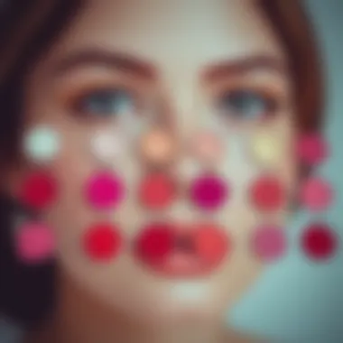 A color theory chart illustrating skin tones and complementary blush colors