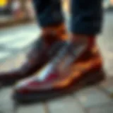 Intricate brogue detailing on Chelsea boots