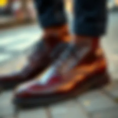 Brogue Detailing on Chelsea Boots Intricate brogue detailing on Chelsea boots