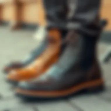 Material Variations in Brogue Chelsea Boots Various materials used in brogue Chelsea boots