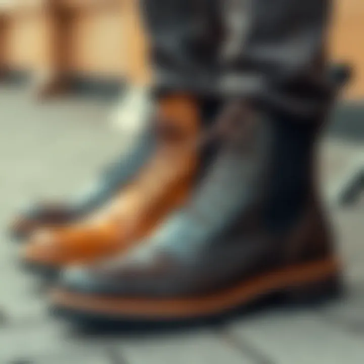 Material Variations in Brogue Chelsea Boots Various materials used in brogue Chelsea boots