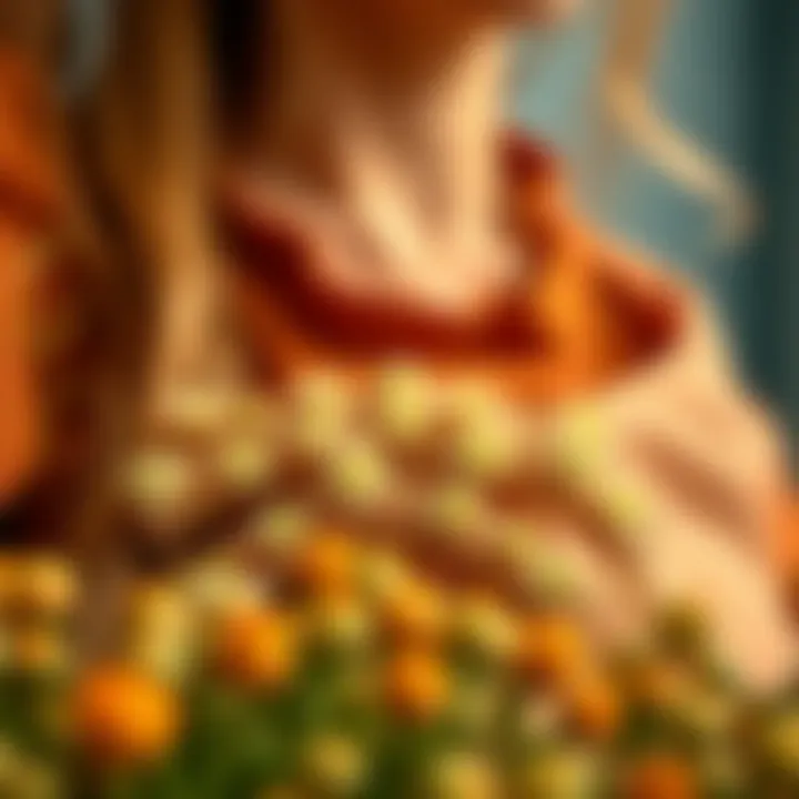 Style Integration with Sprout Hair Clips An arrangement of sprout hair clips next to fashionable attire, illustrating style integration.