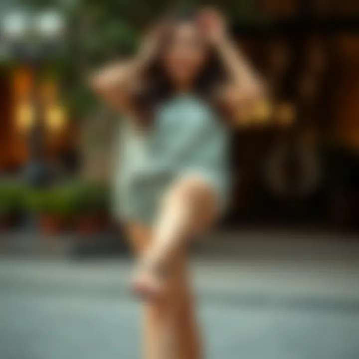 Comfortable fit of thin shorts enhancing modesty