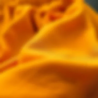 Close-up of sustainable fabric used in thin shorts