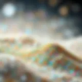 A close-up of chunky glitter acrylic powder showcasing its texture and sparkle