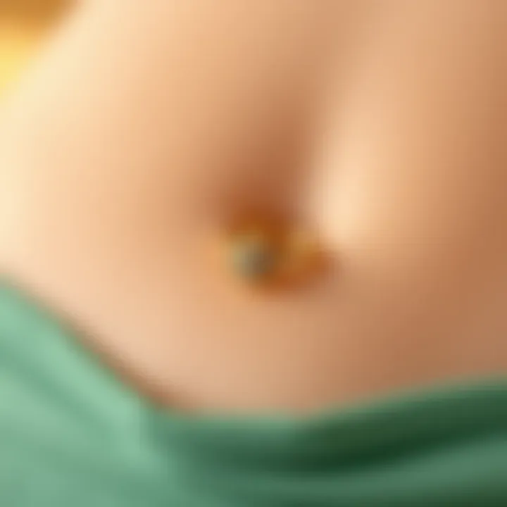 Elegant tiny belly button ring with a delicate design