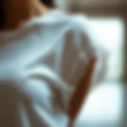 Elegant lace trim detail on a t-shirt