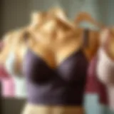 Elegant presentation of seamless camisole bras in varying shades