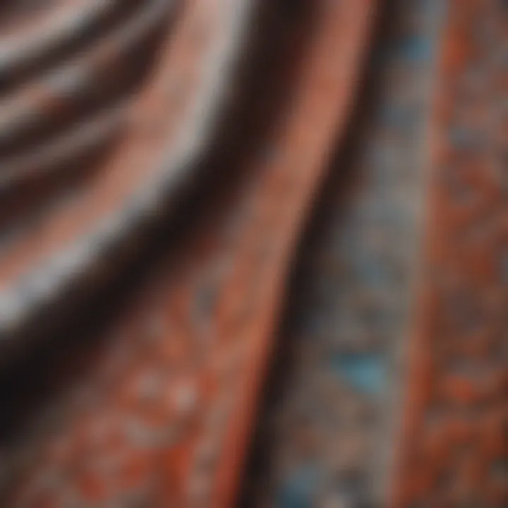 Detail of a retired sash showcasing intricate patterns and texture