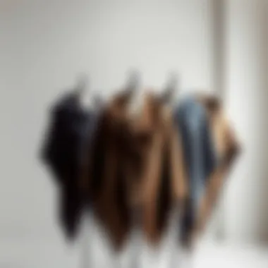 A stylish arrangement showcasing different styles of cape wrap shawls